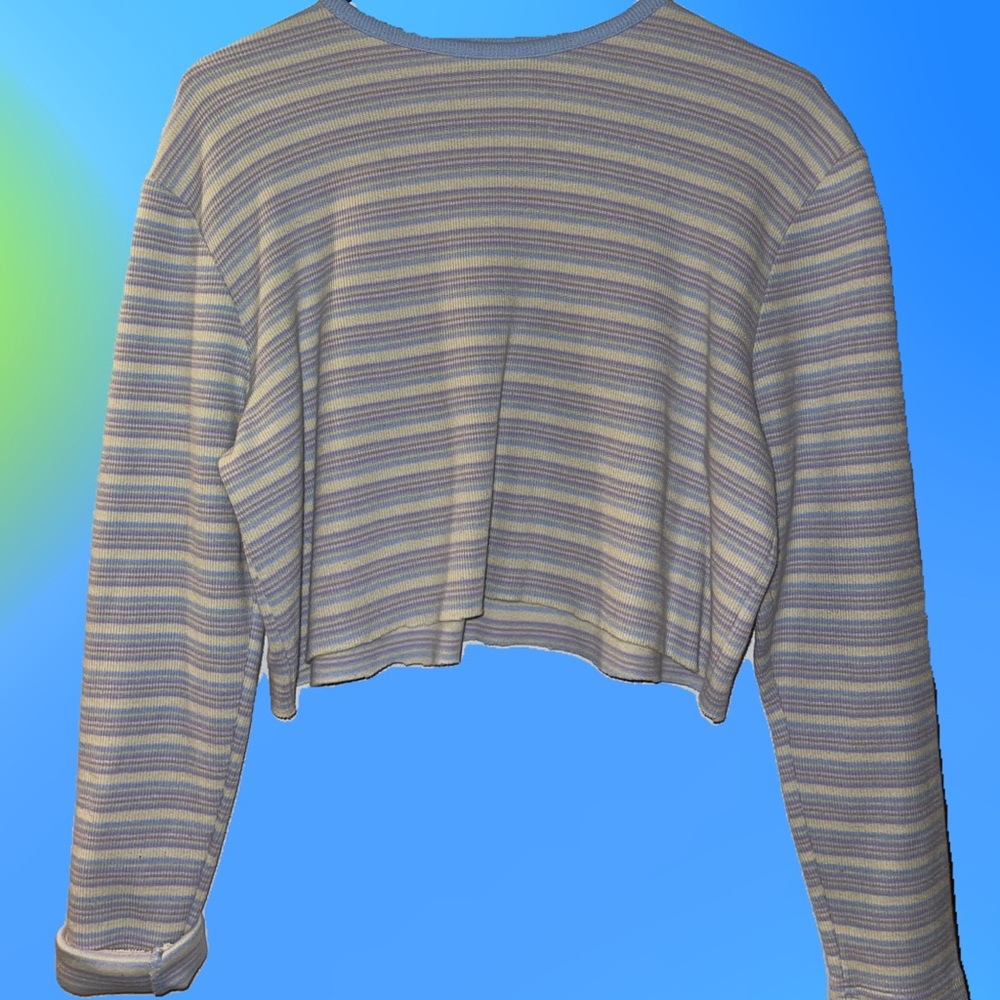 Cropped stripped long sleeve